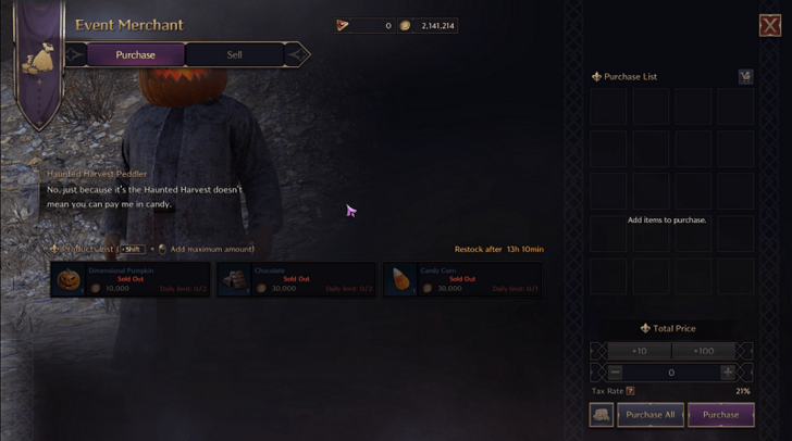 Haunted Harvest Peddler Items