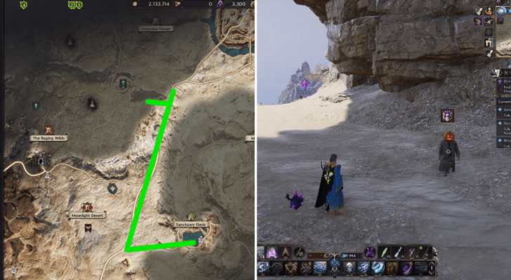 Sanctuary Oasis Peddler Location