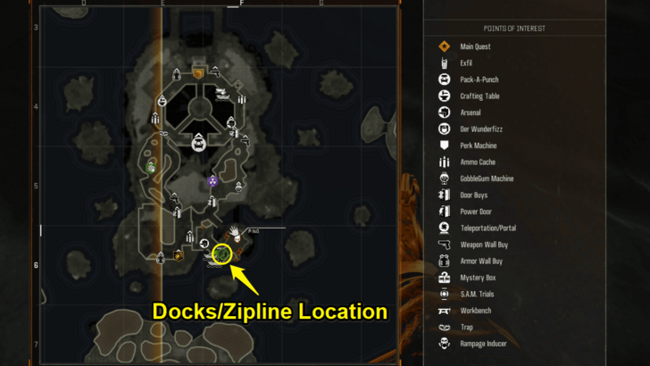 Docks Zipline Location