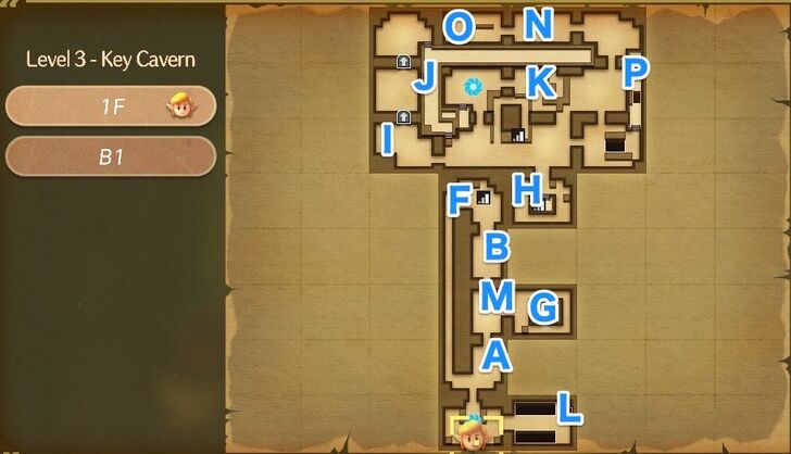 Key Cavern Map 1F