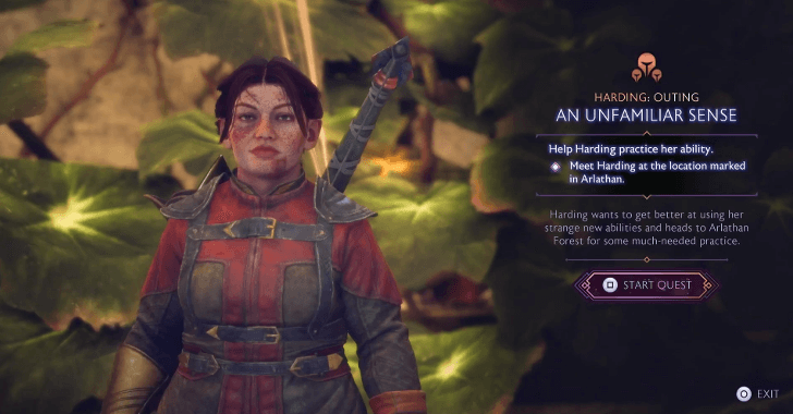 An Unfamiliar Sense - Quest Start