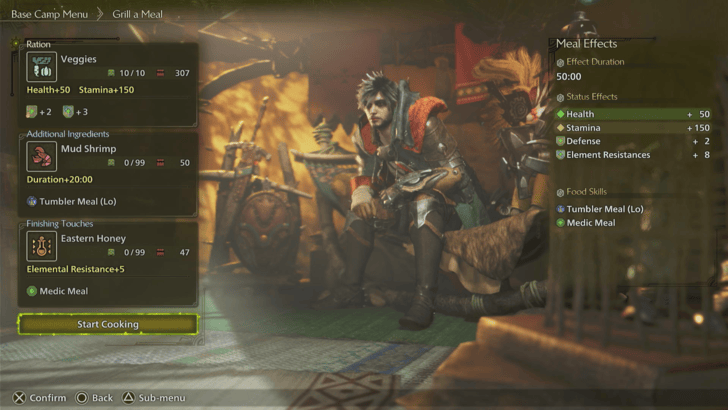 MH Wilds Elemental Resist Food