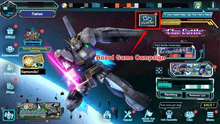 Board Game Location - Gundam UCE