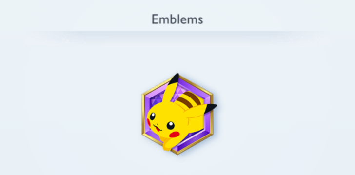 Pikachu Emblem Under Emblems in Player Profile