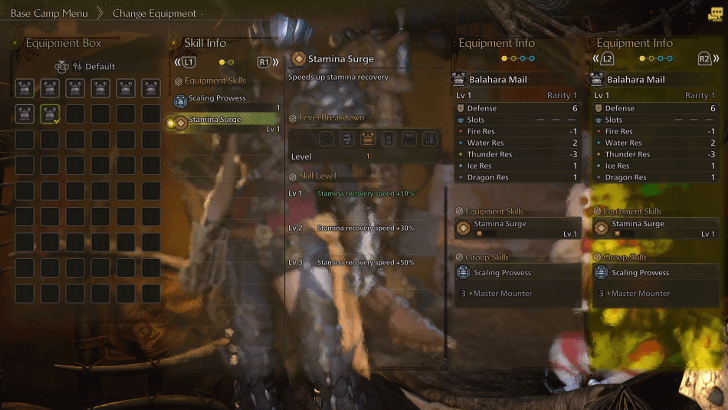 Equip Gear that Increases Stamina