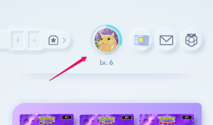 Pokemon TCG Pocket - Tap on the Profile Icon