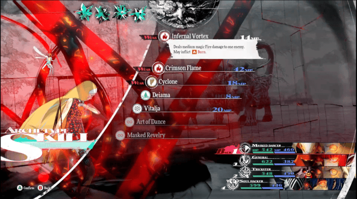 Metaphor ReFantazio - Use Fire and Wind Skills