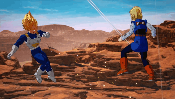 Dragon Ball Sparking Zero Vegeta vs Android 18