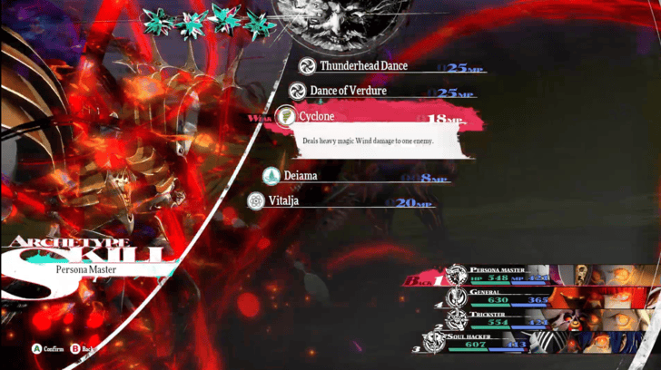 Metaphor ReFantazio - Use Wind Skills against Ziocropos