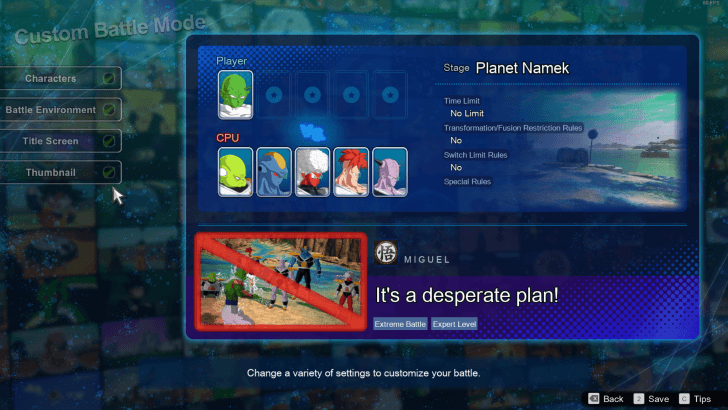 DBSZ - Custom Battles