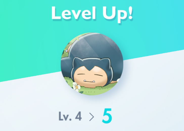 Level Up Screen from Level 4 to 5