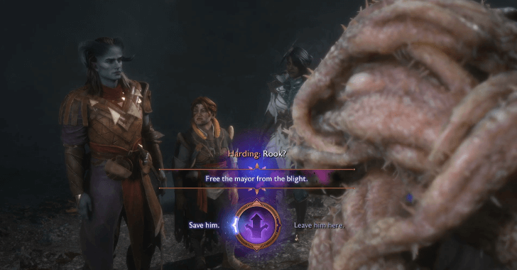 Save him vs Leave him here Dialogue Choice