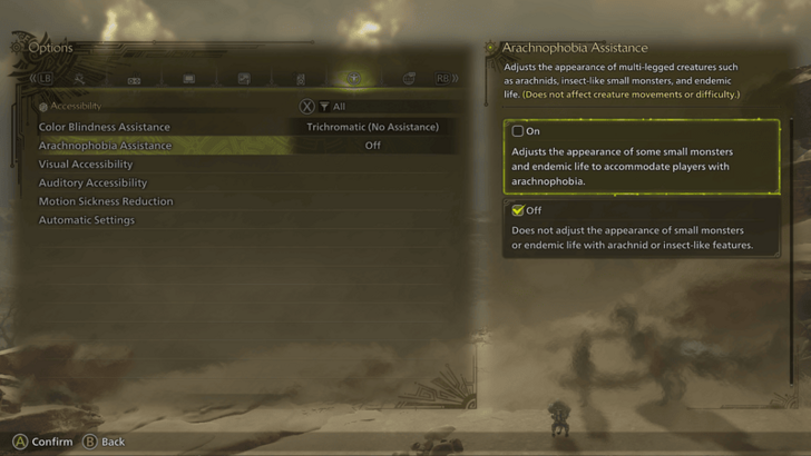 MH Wilds - Arachnophobia Mode Settings