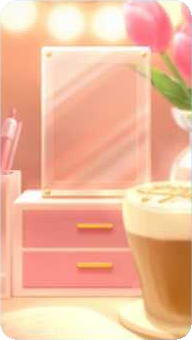 Pokemon TCG Pocket - Pink Desk Frame Backdrop