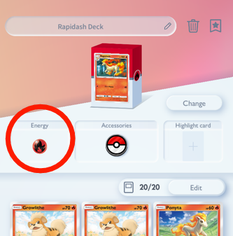 Change energy through decks - Pokemon TCG Pocket