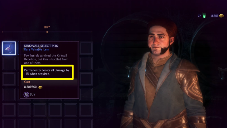 Stat-Boosting Valuable From Vendor