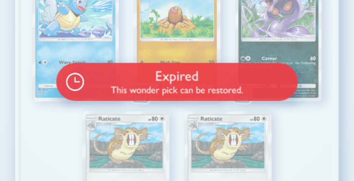 Wonder Pick Expired - Pokemon TCG Pocket