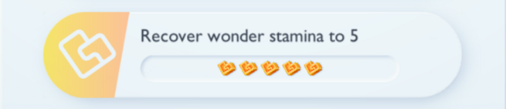 Recover Wonder Stamina to 5