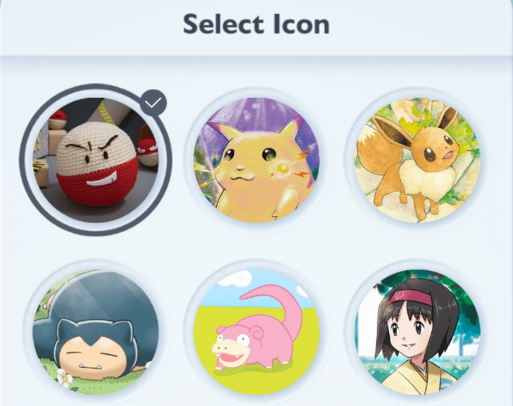 Select Icon for Your Profile