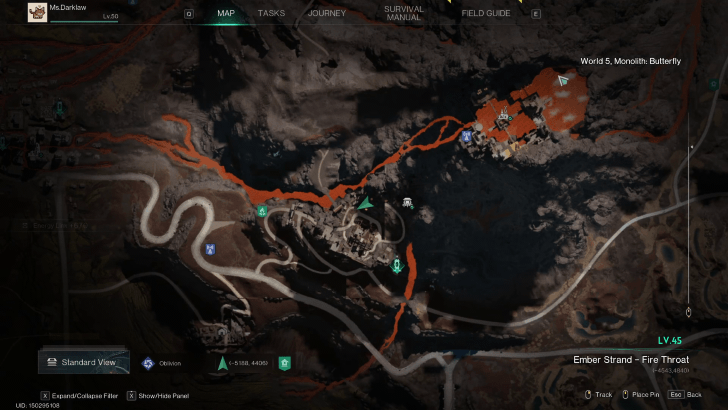 Once Human Fire Throat Fortress Gear Crate Map