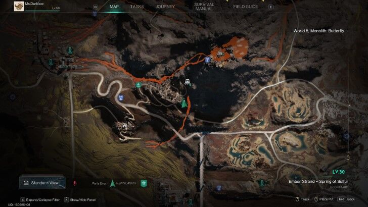 Once Human  Fire Throat Fortress Rift Anchor Map