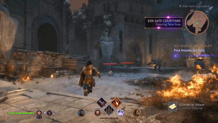 Defeat the Darkspawn at the courtyard