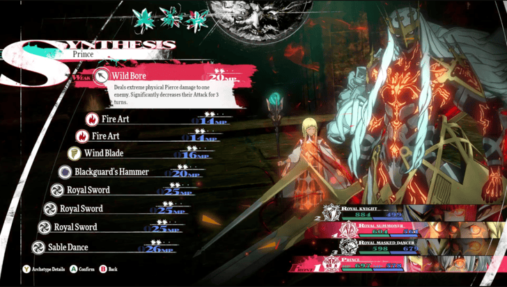 Metaphor ReFantazio - Use Ice and Pierce Skills