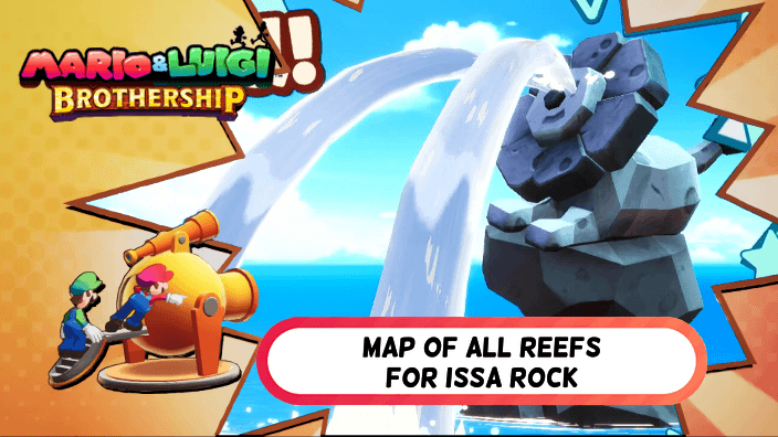 Mario and Luigi Brothership Map of All Reefs for Issa Rock
