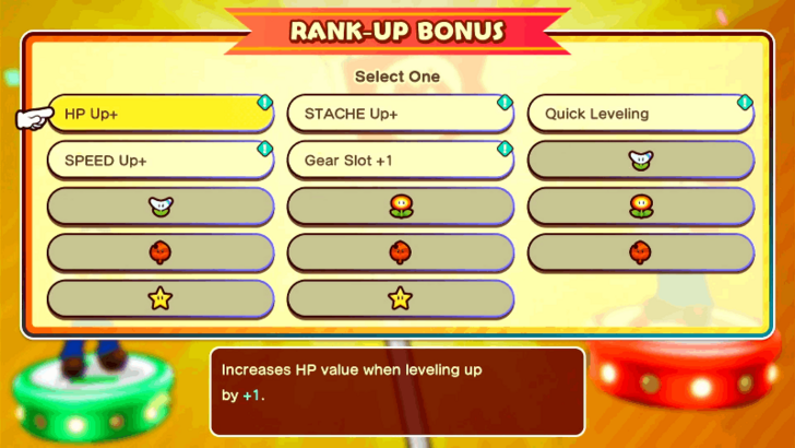 Rank-Up Bonuses Specialize Characters