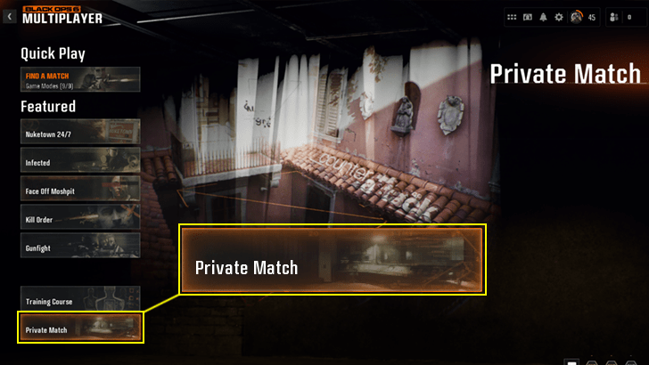 Private Match Button