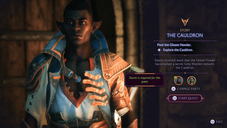 Davrin Required for the Cauldron