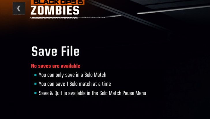 BO6 Save File Rules