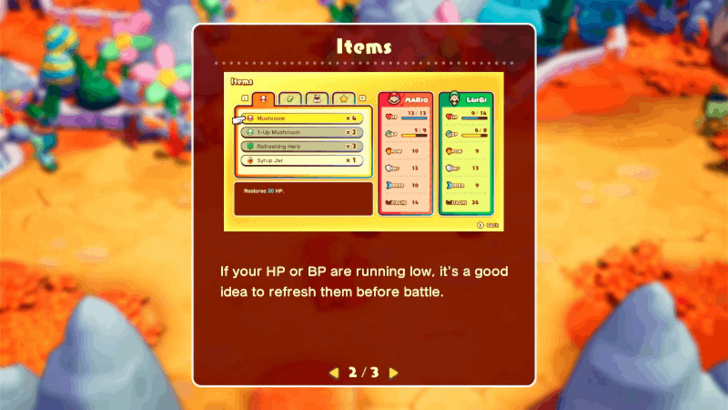 Use Recovery Items from the Items Menu