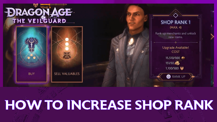 Dragon Age The Veilguard - How to Increase Shop Rank