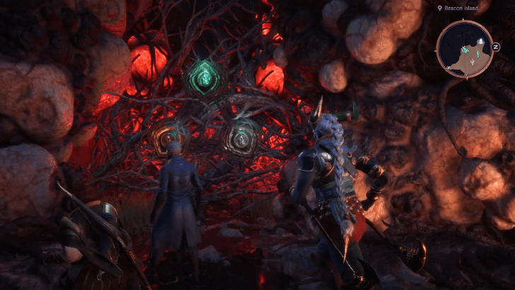 Place the Corrupted Essences on the Door