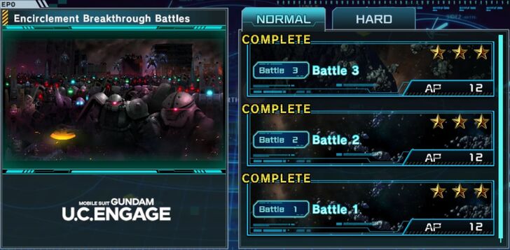 encirclement breakthrough battles gundam uc engage