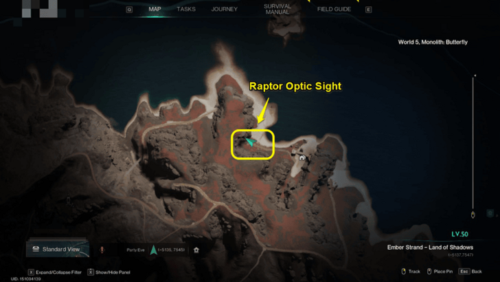 Once Human - Raptor Optic Sight Map