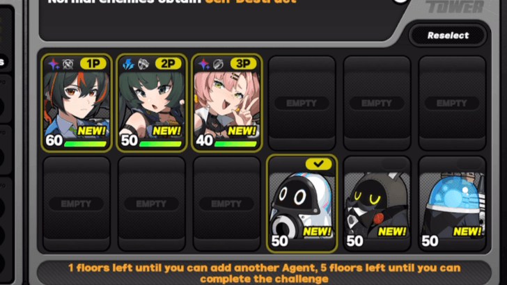 Simulated Battle Trial Character Selection