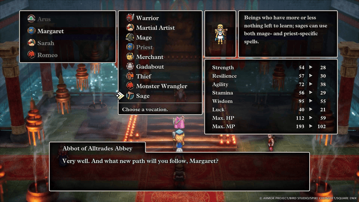 Dragon Quest 3 - Changing Vocations