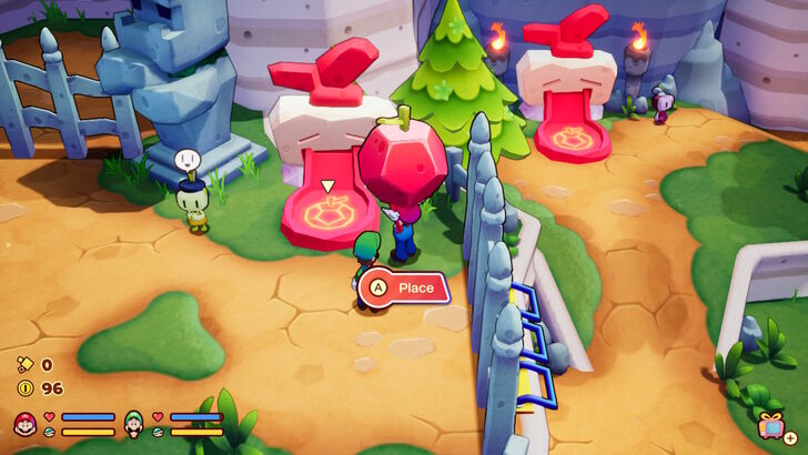 first pedestal and apple structure