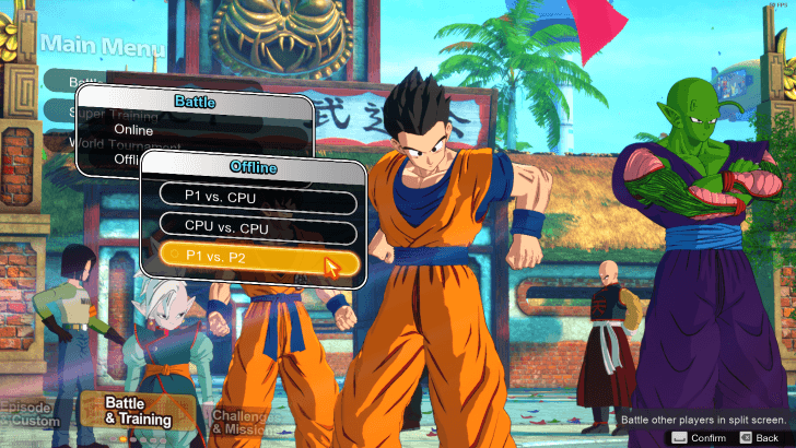 DBSZ - Local co-op menu