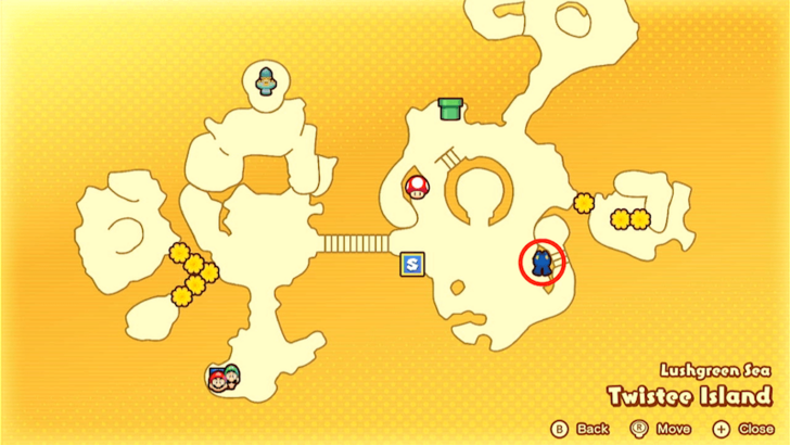 Twistee Island, Gear Shop Map