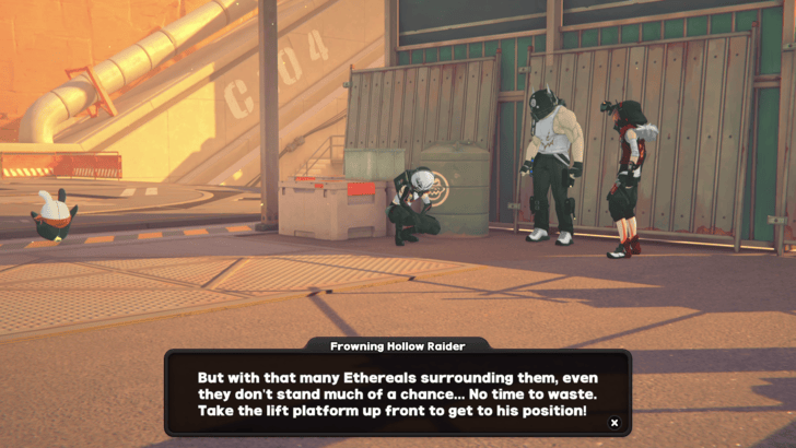 Talk to the Frowning Hollow Raider