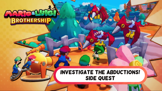 Mario and Luigi Brothership - Investigate the Abductions Side Quest