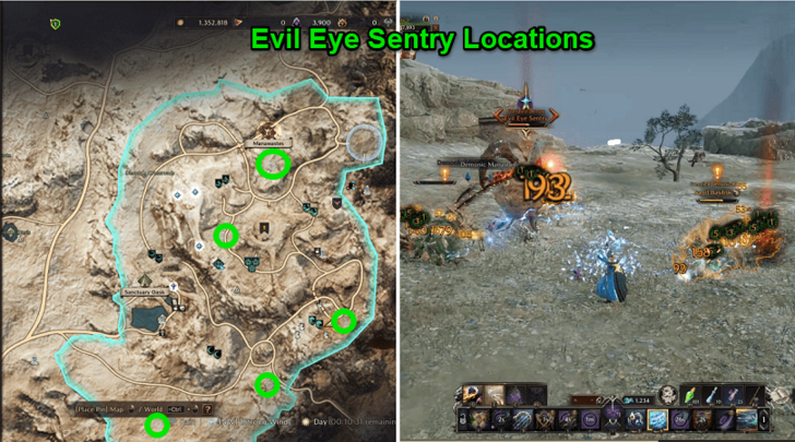 Throne and Liberty (TL) - Evil Eye Sentry Location