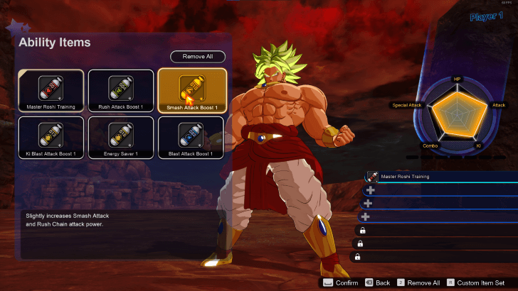 DBSZ - Confirm Ability Items