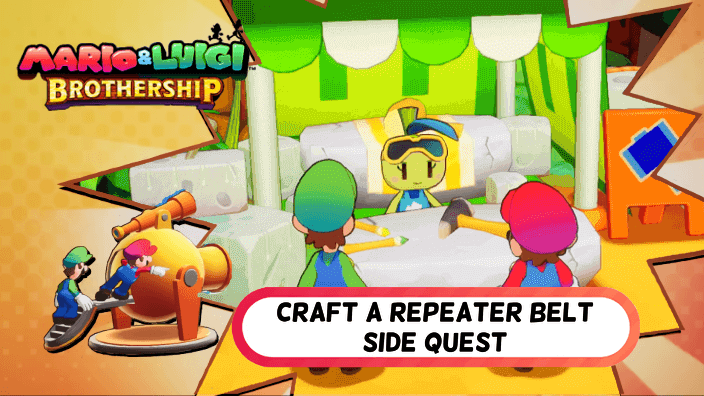 Mario and Luigi Brothership - Craft a Repeater Belt Side Quest