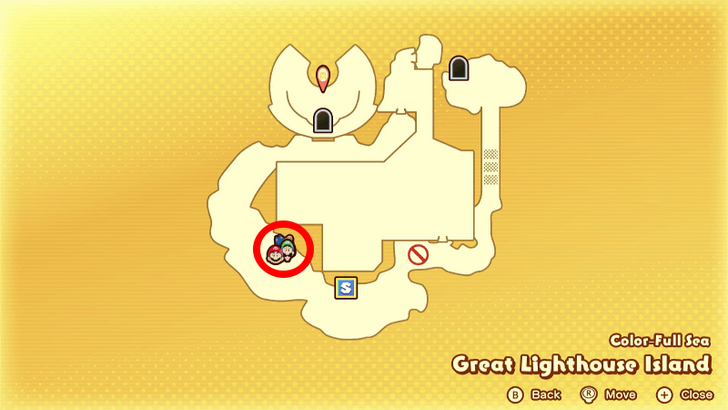 Color-Full Great Lighthouse Item and Gear Shop Map Location