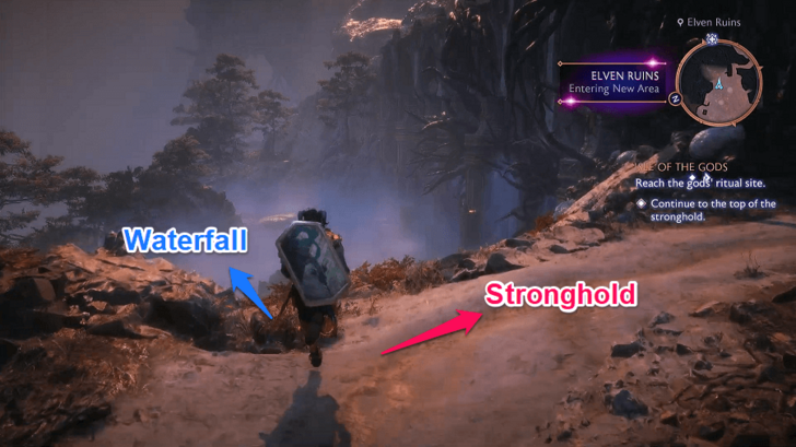Optional Waterfall or Stronghold Main Quest