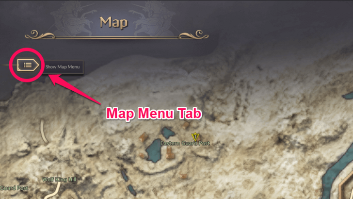 Throne and Liberty Show Map Menu